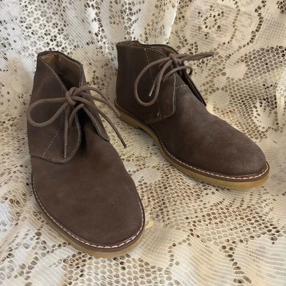 Banana Republic Men's US 8 Brown Suede Leather Chukka Boots